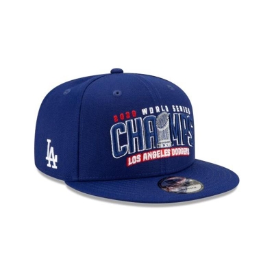 Blue Los Angeles Dodgers Hat - New Era MLB World Series Champions 9FIFTY Snapback Caps USA7089214